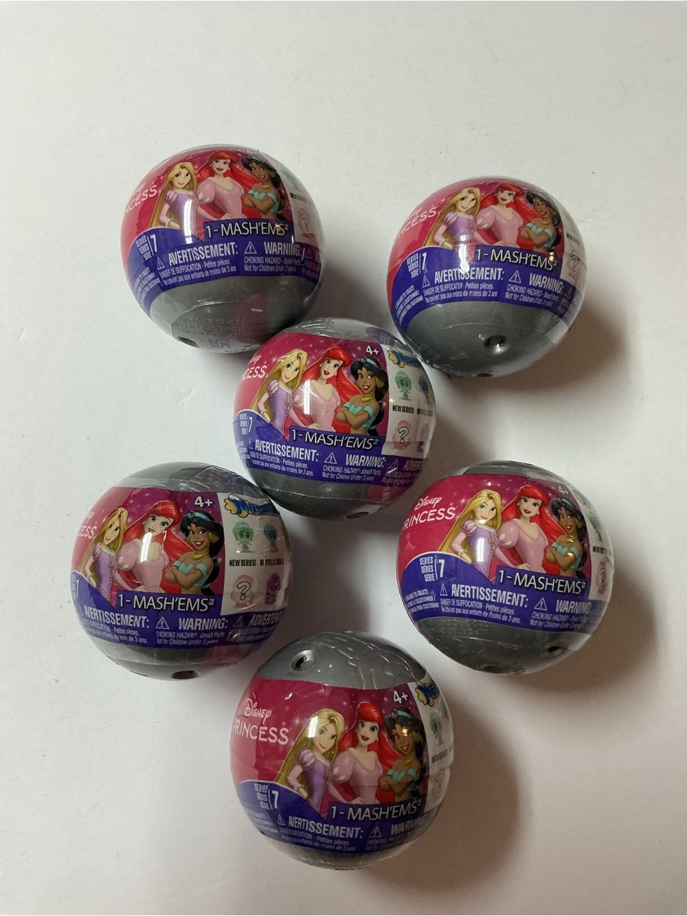 A lot of 6 Basic Fun Mashems Disney Princess/ series 7